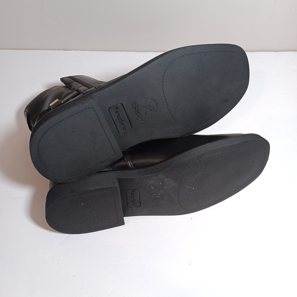 Franco Sarto Black Leather Ankle Booties - Picture 6 of 9